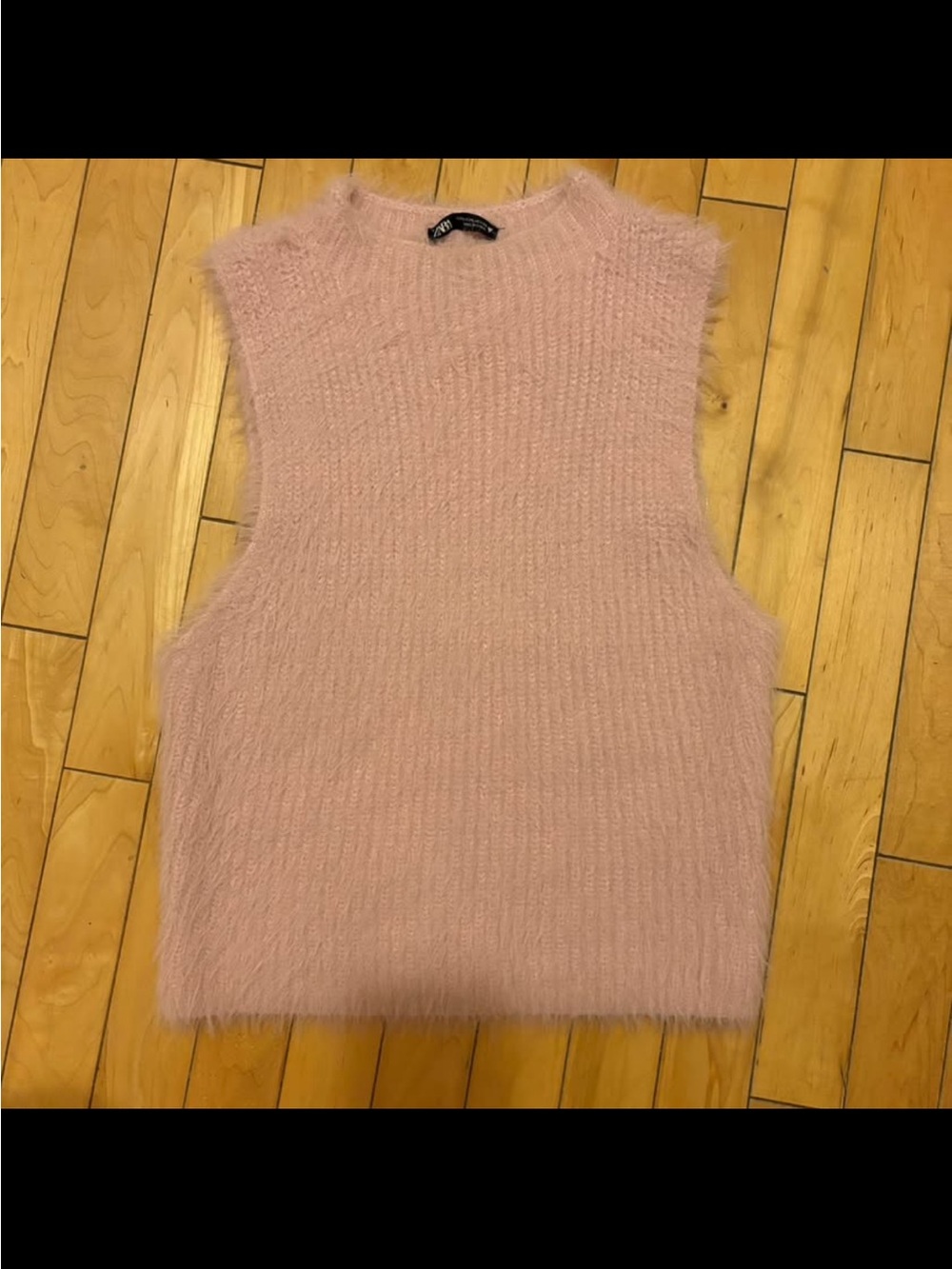 Zara Fuzzy Knit Tank - Light Pink